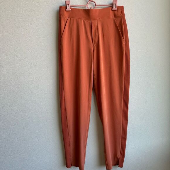 ATHLETA Brooklyn Heights Pants Size 6 Small Orange Haze Slim Stretch Tech - Picture 2 of 9